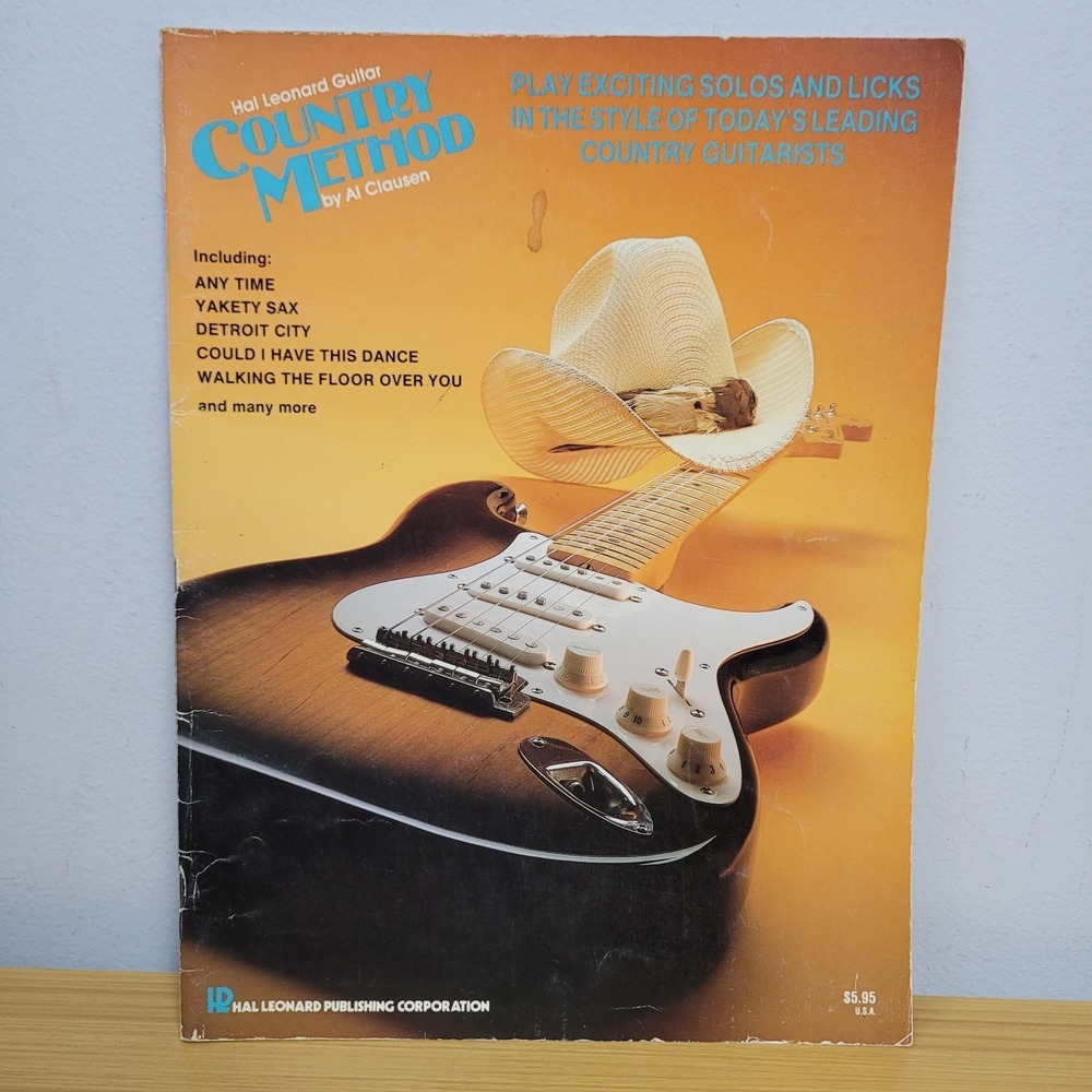 Hal Leonard Country Guitar Method Book by Al Clausen 1985 Vintage Music Book